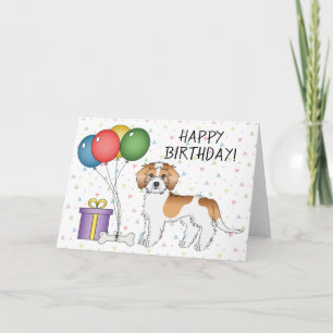 Carte Anniversaire de chien Mini Goldendoodle couleur ab