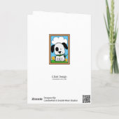 Carte Anniversaire de chien noir et blanc (Dos)