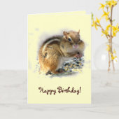 Carte Anniversaire de Chipmunk (Fleur jaune)