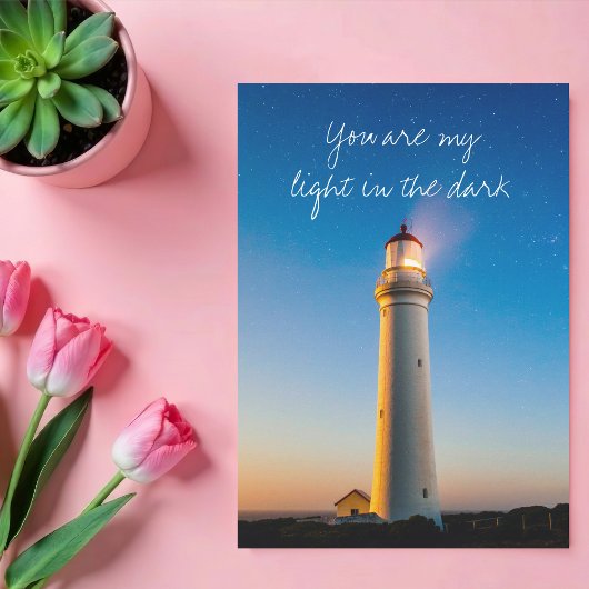 Carte Anniversaire de citation romantique du phare