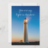 Carte Anniversaire de citation romantique du phare (Devant)