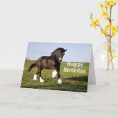 Carte Anniversaire de Clydesdale (Fleur jaune)