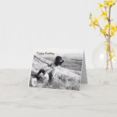 Carte Anniversaire de Cocker Spaniel (Fleur jaune)