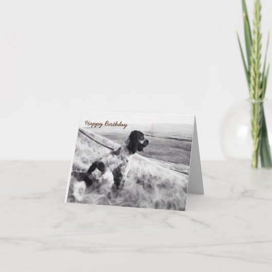 Carte Anniversaire de Cocker Spaniel (Devant)