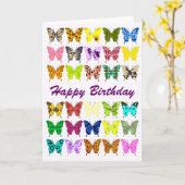 Carte Anniversaire de collage de papillon (Fleur jaune)