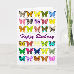 Carte Anniversaire de collage de papillon