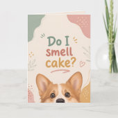 Carte Anniversaire de Corgi Drôle (Devant)