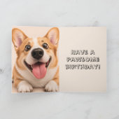 Carte Anniversaire de Corgi Drôle (Intérieur)