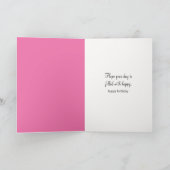 Carte Anniversaire de Cosmos Rose d'été (Intérieur)