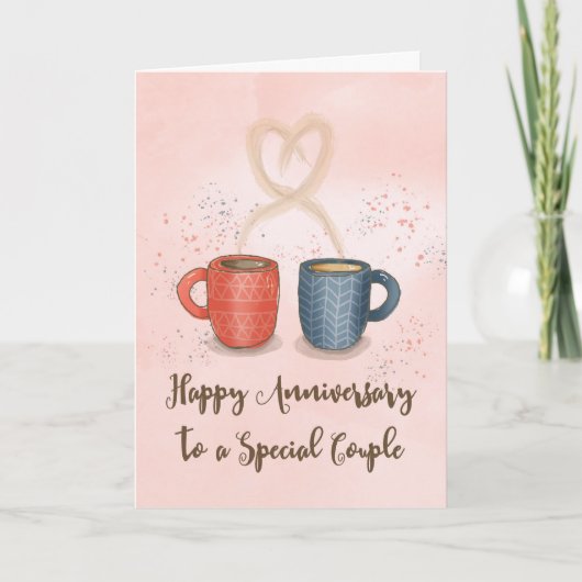 Carte Anniversaire de Couple Café le mélange parfait (Devant)