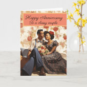 Carte Anniversaire de couple classique (Fleur jaune)