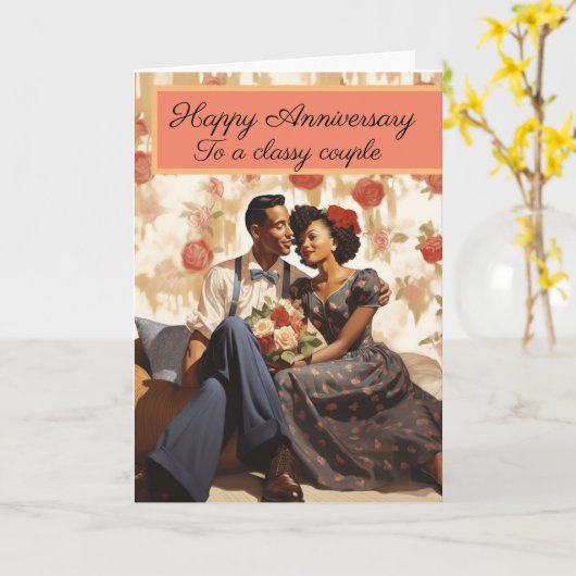 Carte Anniversaire de couple classique (Fleur jaune)