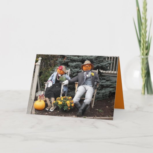 Carte Anniversaire de couples de citrouille de Halloween (Devant)