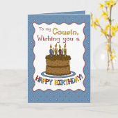 Carte Anniversaire de Cousin (Fleur jaune)