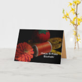 Carte Anniversaire de couture d'approvisionnements (Fleur jaune)