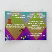 Carte Anniversaire de Cowboy (Intérieur)