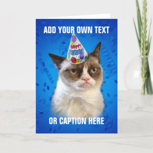 Carte Anniversaire de Customizeable de chat grincheux