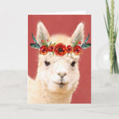 Carte Anniversaire de Cute Boho Llama (Devant)