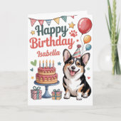 Carte Anniversaire de Cute Corgi (Devant)
