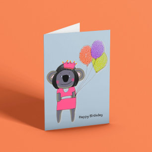 Carte Anniversaire de Cute Koala