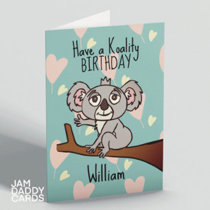 Carte Anniversaire de Cute Koala
