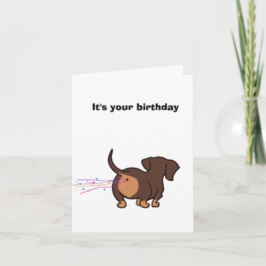 Carte Anniversaire de Dachshund (Devant)