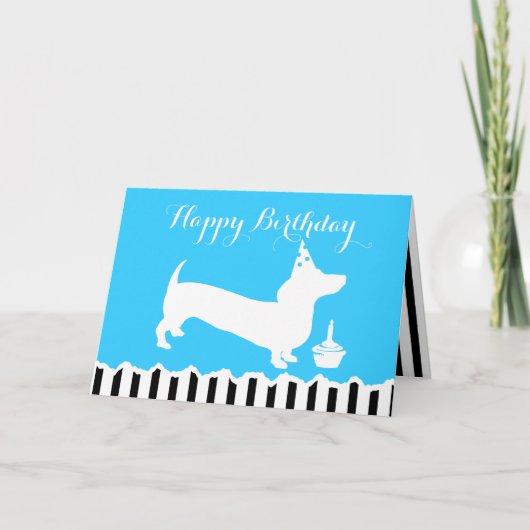 Carte Anniversaire de Dachshund (Devant)