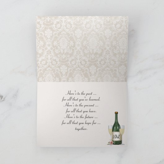 Carte Anniversaire de Damas Hydrangea Bouquet (Intérieur)