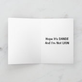Carte Anniversaire de Dande je ne suis pas lion (Intérieur)