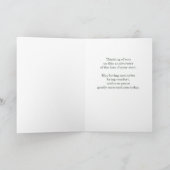 Carte Anniversaire de deuil Oncle Lys calla blancs (Intérieur)