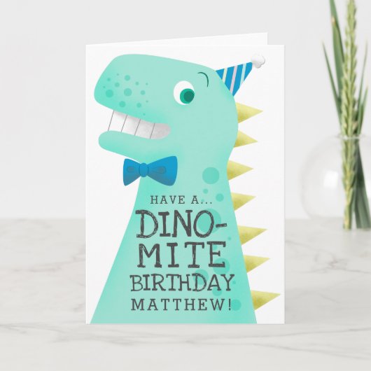 Carte Anniversaire de Dinosaur (Devant)