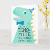 Carte Anniversaire de Dinosaur (Fleur jaune)