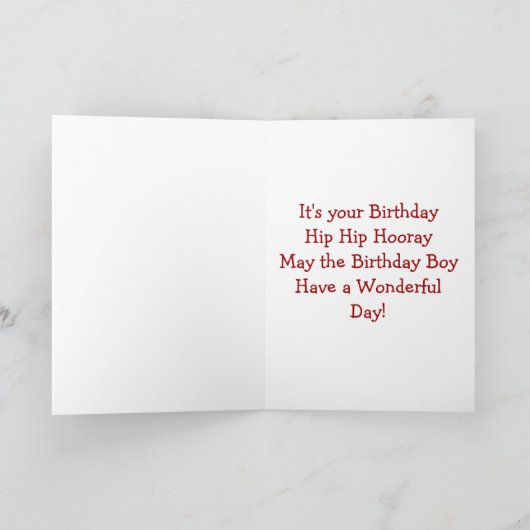 Carte Anniversaire de Dinosaur (Intérieur)