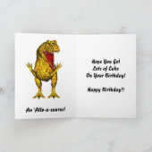 Carte Anniversaire de Dinosaur (Intérieur)