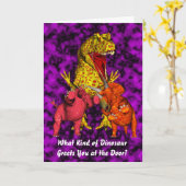 Carte Anniversaire de Dinosaur (Fleur jaune)