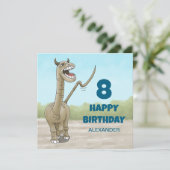 Carte Anniversaire de Dinosaur (Debout devant)