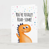 Carte anniversaire de dinosaure, tu es vraiment rude (Devant)