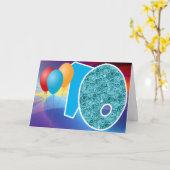 Carte Anniversaire de Dix ans (Fleur jaune)