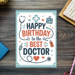 Carte Anniversaire de docteur personnalisé