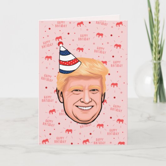 CARTE ANNIVERSAIRE DE DONALD TRUMP (Devant)