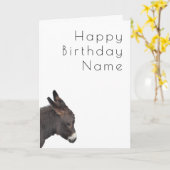Carte Anniversaire de Donkey Deco (Fleur jaune)