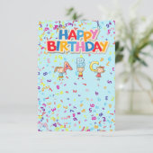 Carte Anniversaire de enfant (Debout devant)
