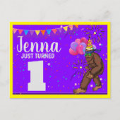 Carte anniversaire de enfant Bigfoot mignonne pers (Devant)