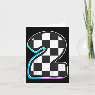 Carte Anniversaire de enfant Boy 2 Deux 2e voiture de co