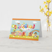 Carte Anniversaire de enfant colorée (Fleur jaune)