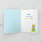 Carte Anniversaire de enfant colorée Boho Zebra (Intérieur)