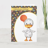 Carte Anniversaire de enfant de ballons à canard mou (Devant)