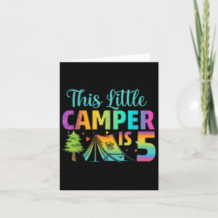 Carte Anniversaire de enfant de camping 5 ans 5e B jour