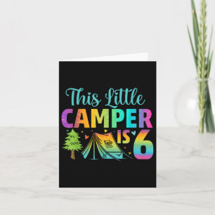 Carte Anniversaire de enfant de camping 6 ans Camping 6e