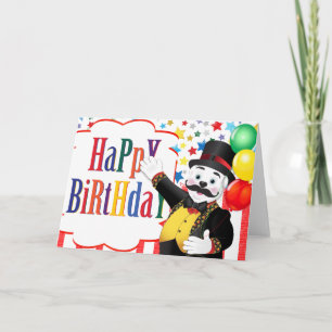 Carte Anniversaire de enfant de l'ours polaire de cirque